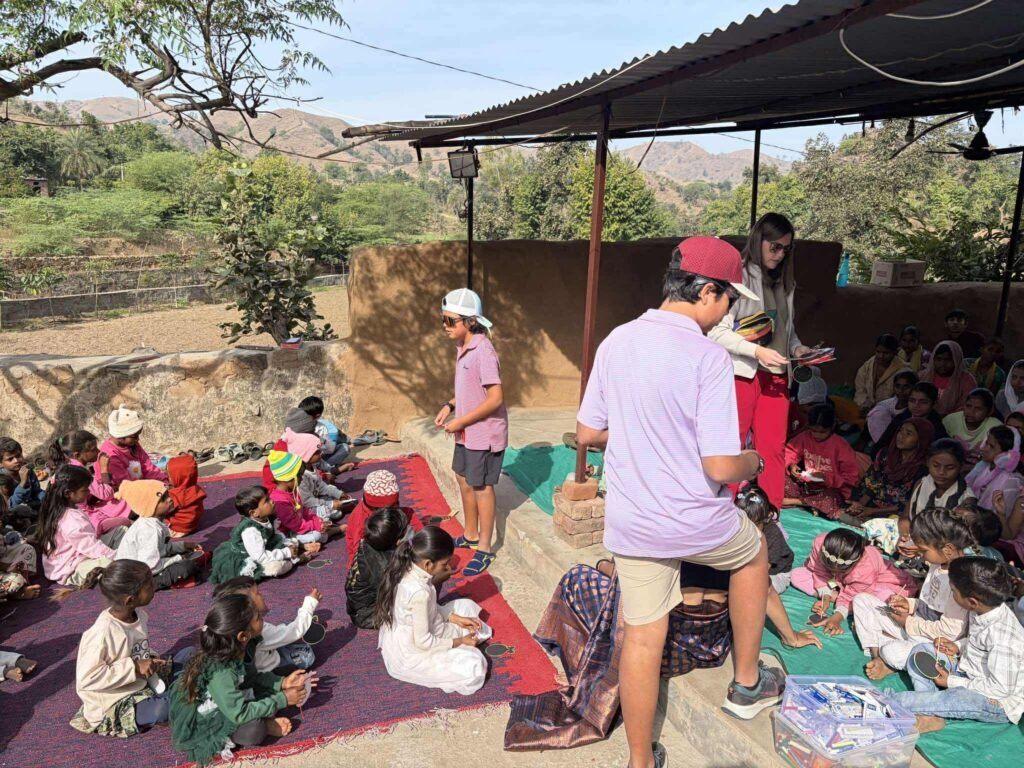 founders at a community event in India